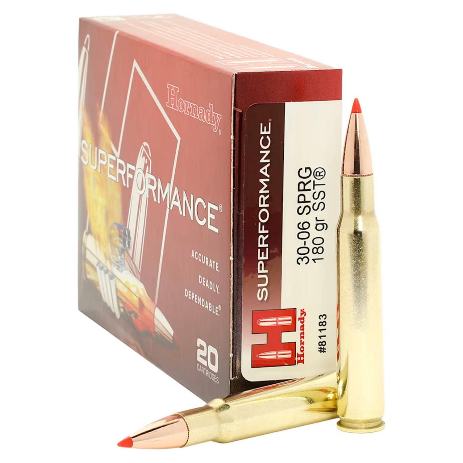 Munition Hornady 30-06 Springfield 180 gr SST Superformance 20 par boîte