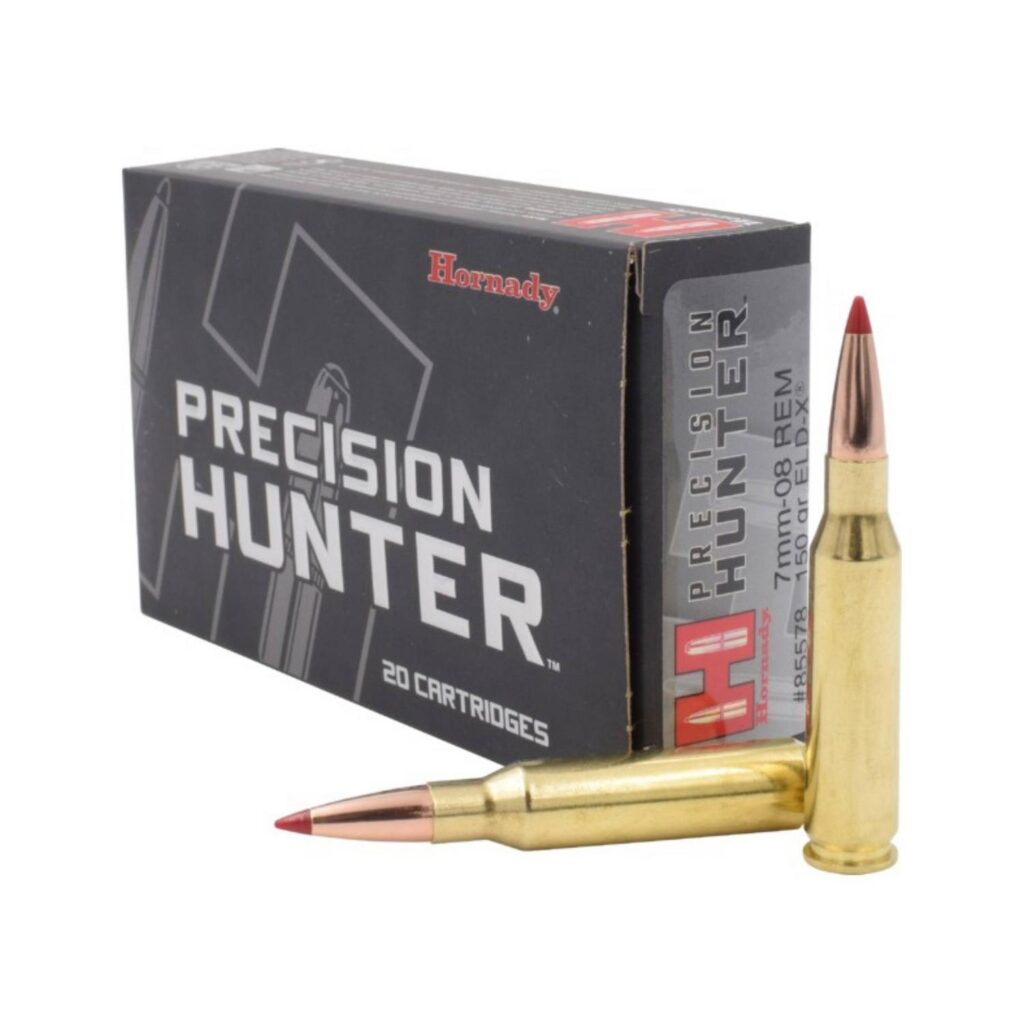 Munition Hornady 7mm-08 Rem 150 gr ELD-X Precision Hunter 20 par boîte