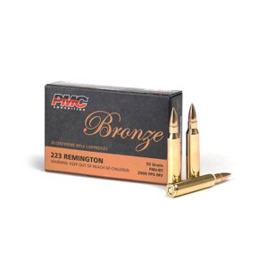 Munition PMC .223 Rem 55 gr FMJ-BT 20 par boîte