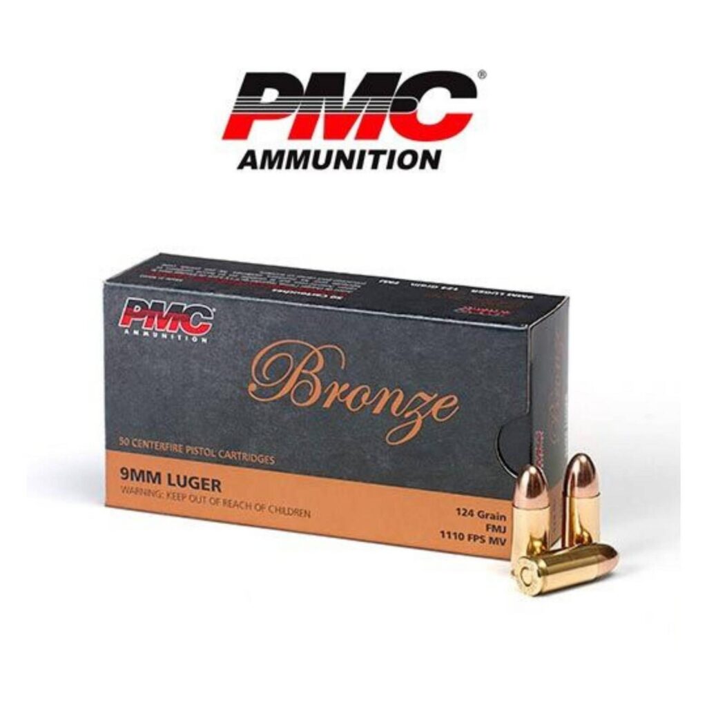 Munition PMC 9mm Luger 124gr FNJ 50 par boîte