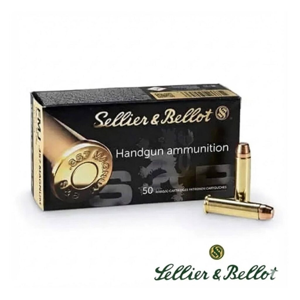 Munition Sellier & Bellot 357 Magnum 158 gr FMJ 50 par boîte