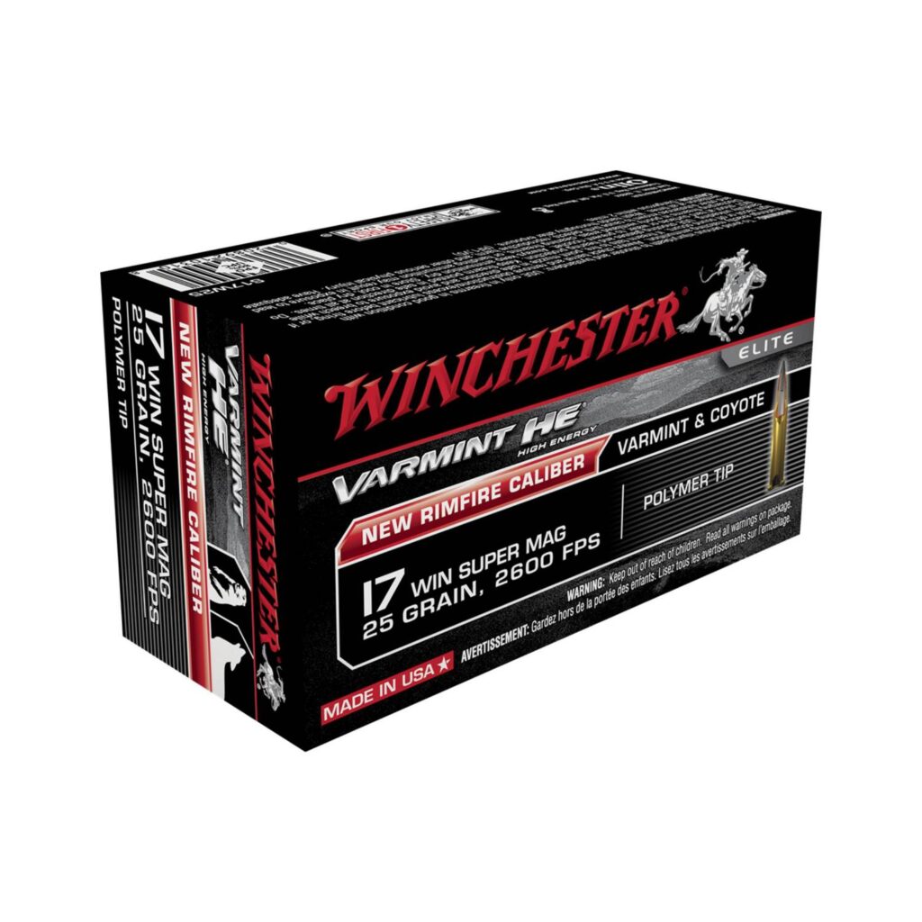 Munition Winchester 17 WSM 25 gr HE 50 par boîte