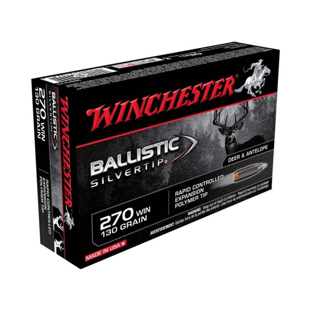 Munition Winchester Ballistic Silvertip 270 Win 130 gr 20 par boîte