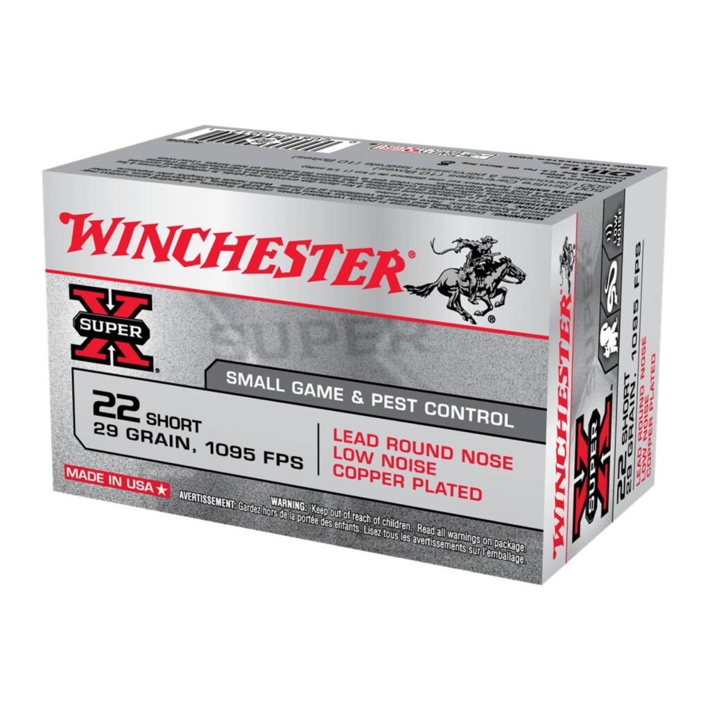 Munition Winchester Super X .22 Short 50 par boîte