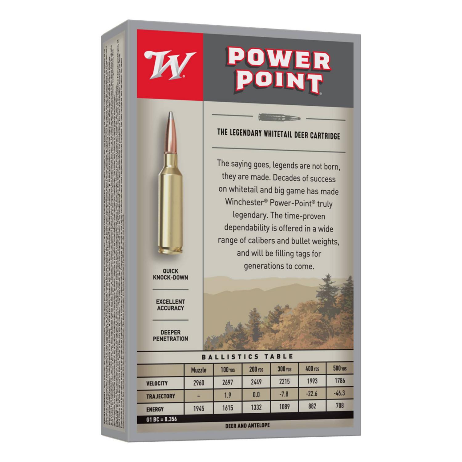 Munition Winchester Super X .243 Win 100 gr Power-Point 20 par boîte