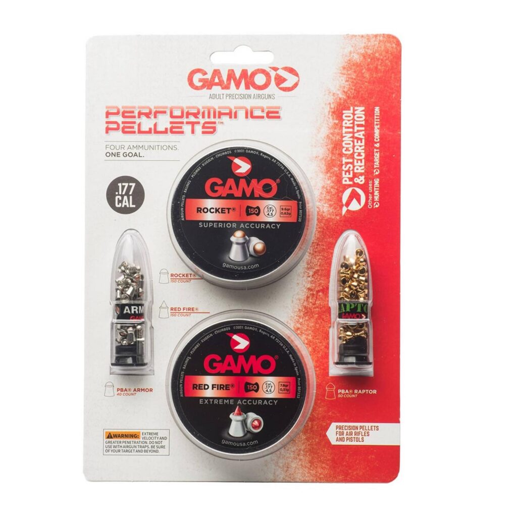 Plombs Gamo Combo Pack Performance Red Fire et Rocket .177 Cal 300 par boîte