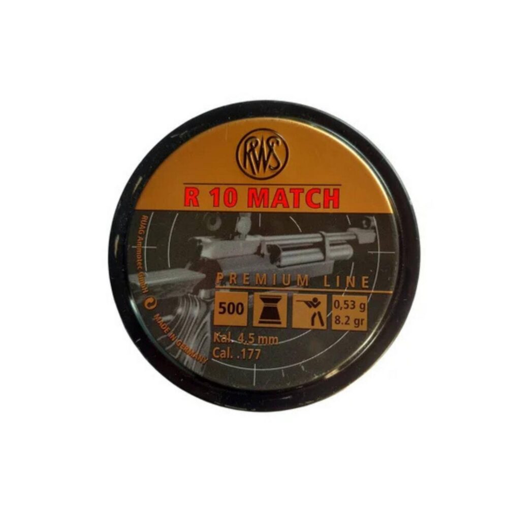 Plombs RWS R10 Match .177 8.2 gr 500 par boîte