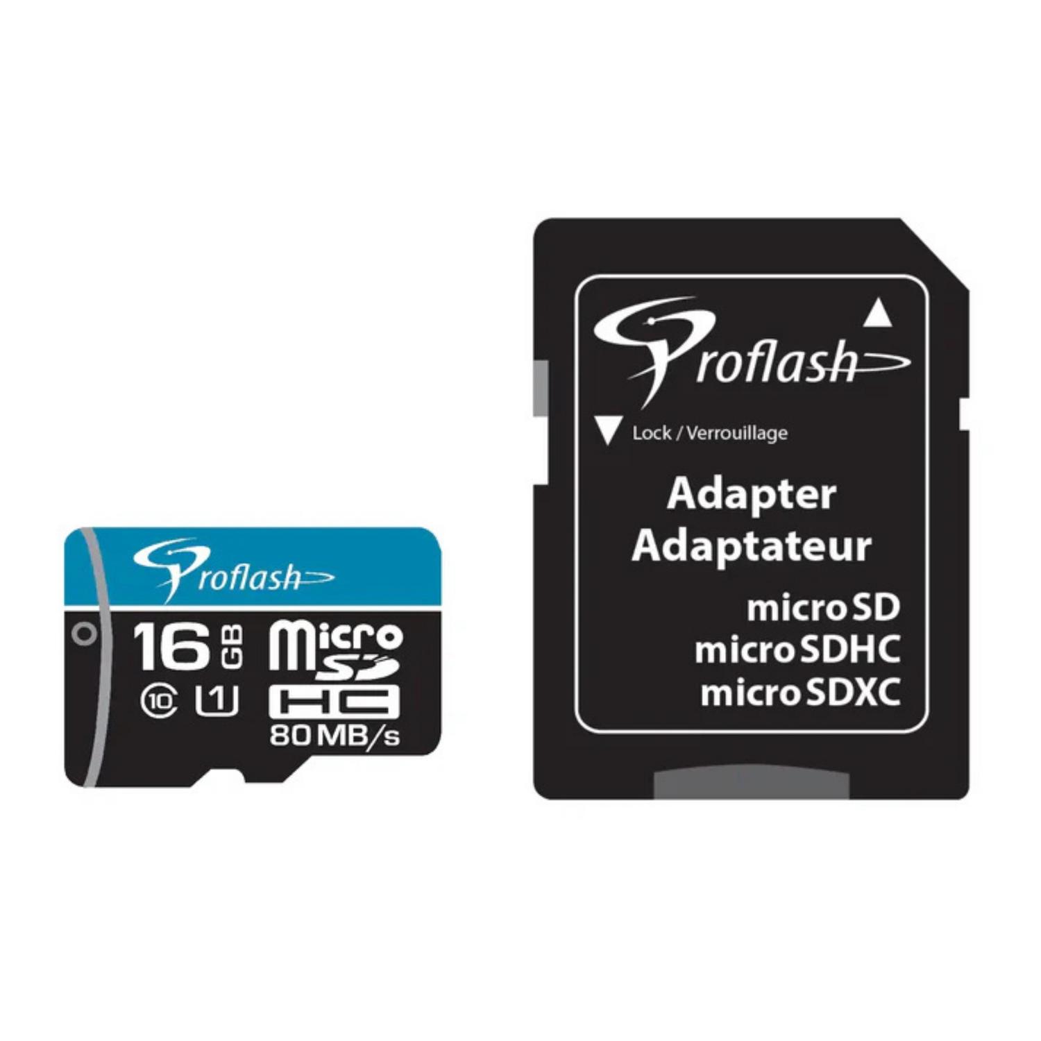 Carte mémoire PROFLASH MicroSD 16 GB Class 10