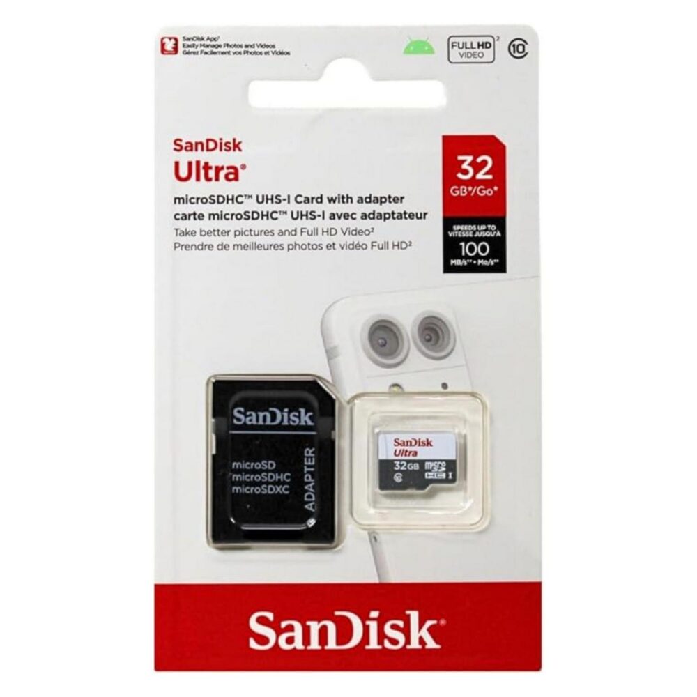 Carte mémoire SanDisk SDHC Ultra 32GB 120MB/S C10