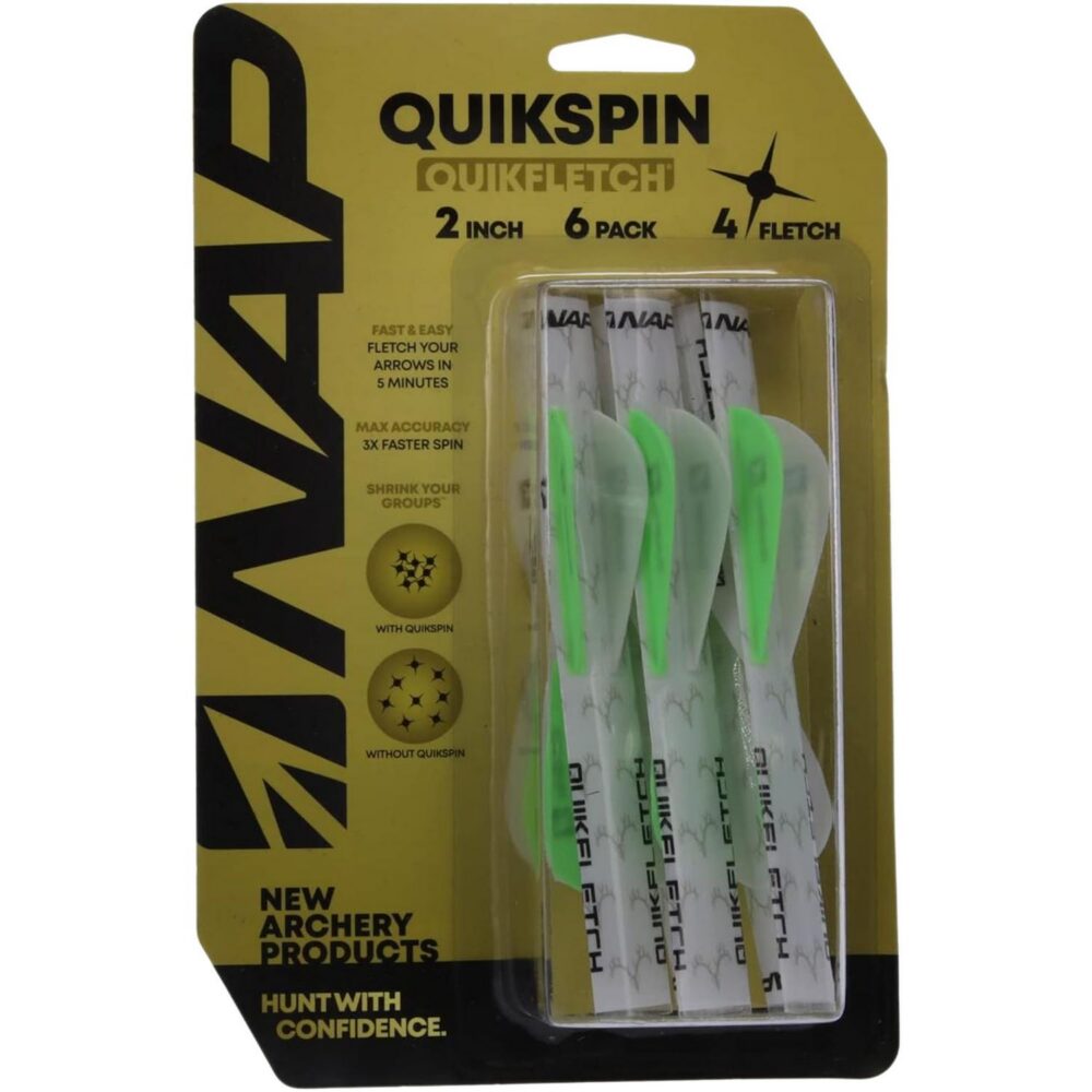 Flèche NAP QUIKFLETCH 2'' QUIKSPIN W/O/O 6PK