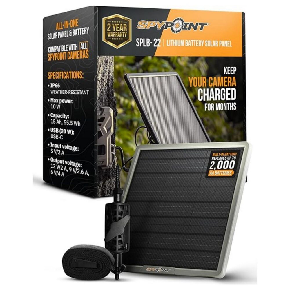 Panneau solaire SPYPOINT avec pile au lithium