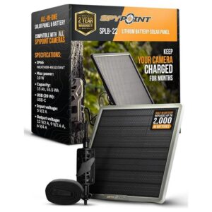 Panneau solaire SPYPOINT avec pile au lithium