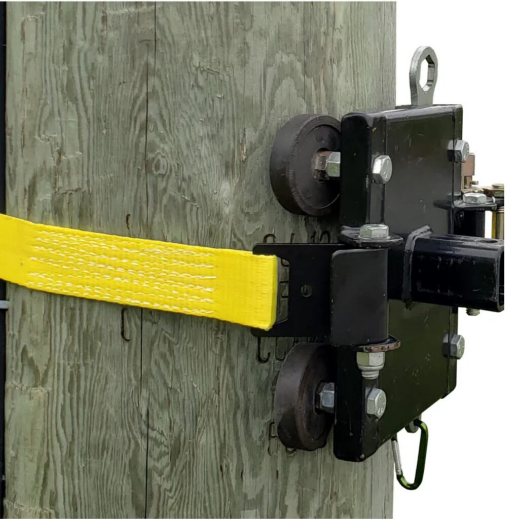 Portable Winch PCA-1263 Système d’ancrage de treuil pour arbre avec coussinets en caoutchouc