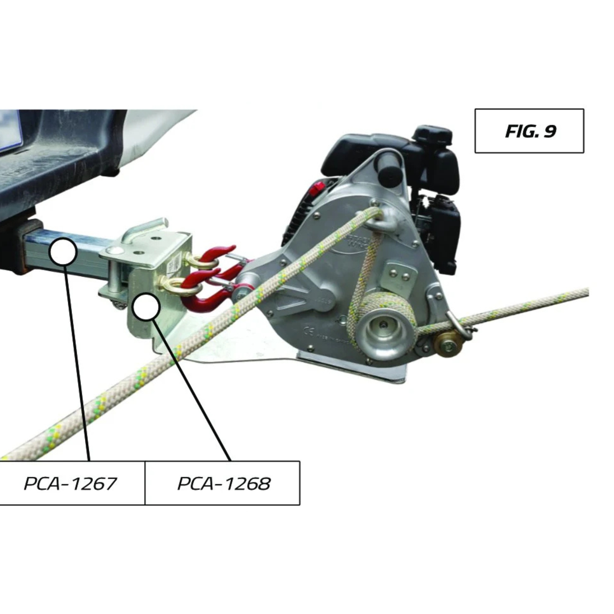 Portable Winch PCA-1267 Tube carré de 12 po – Image 4