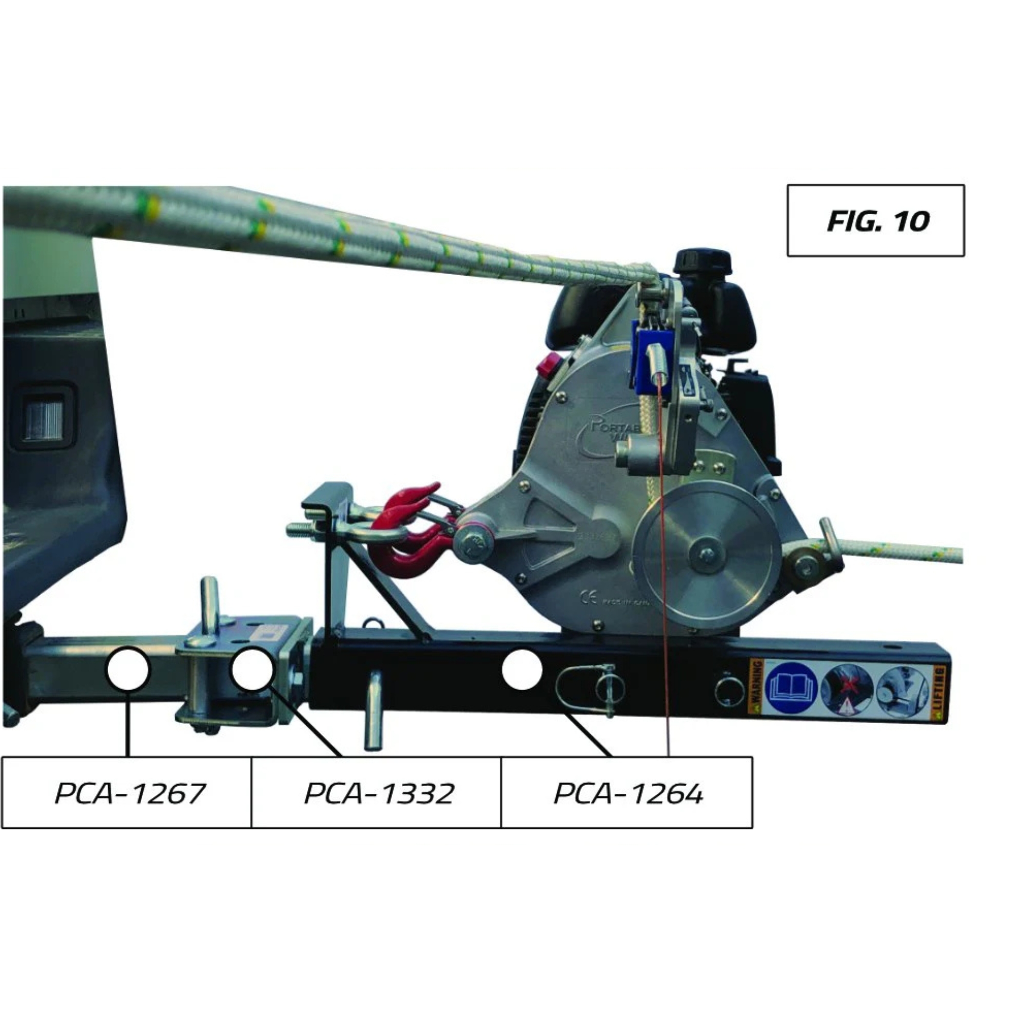 Portable Winch PCA-1267 Tube carré de 12 po – Image 5