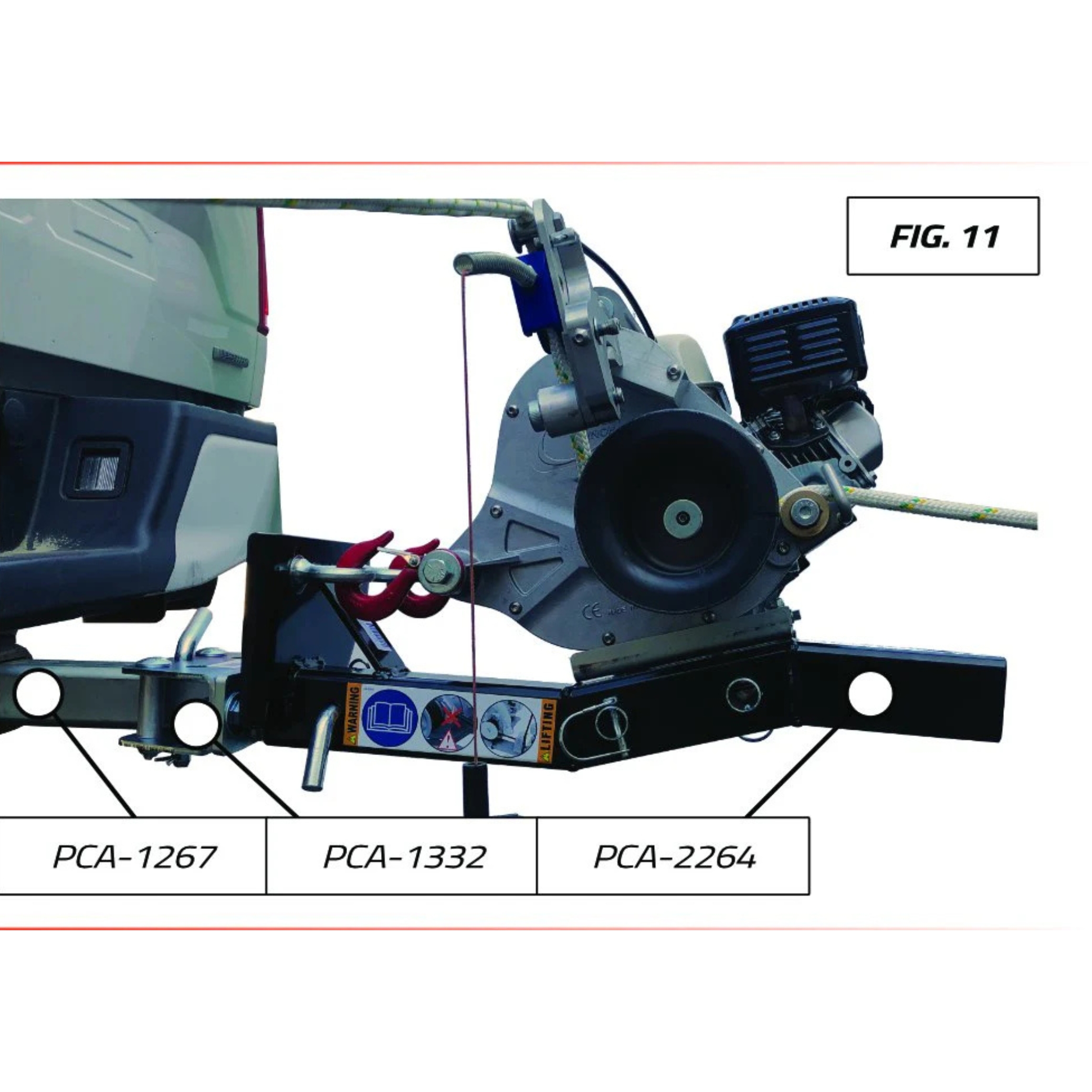 Portable Winch PCA-1267 Tube carré de 12 po – Image 6