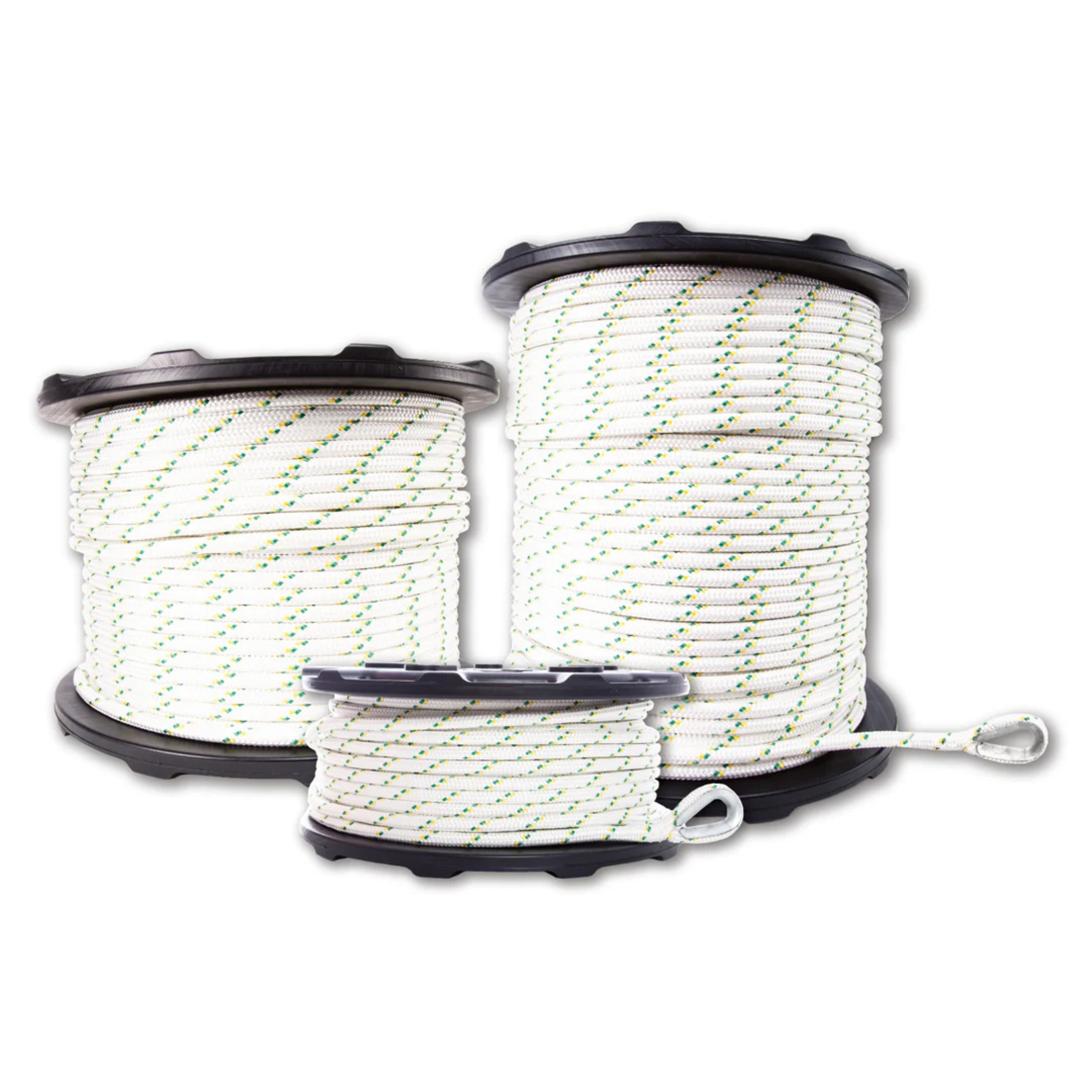 Portable Winch PCA-1218M2ESC Corde en polyester double tresse 12 mm x 300 m avec épissures et cosses – Image 3