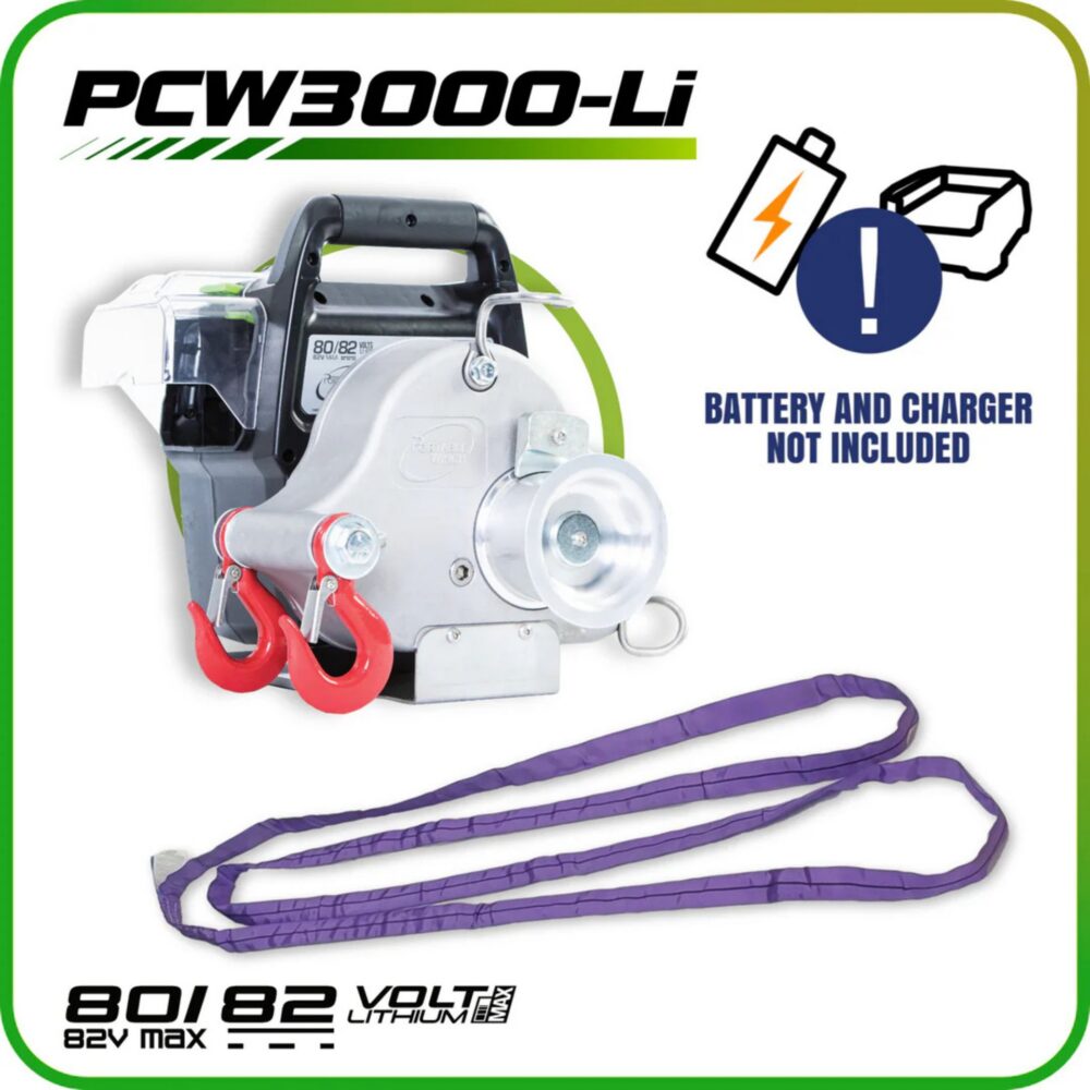 PCW3000 TREUIL PORTABLE À ESSENCE GX35 AVEC 1 ACCESSOIRE