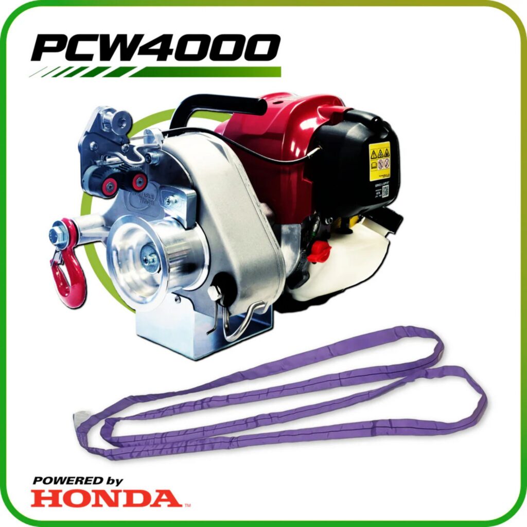 PCW4000 TREUIL PORTABLE À ESSENCE GX50 AVEC 1 ACCESSOIRE