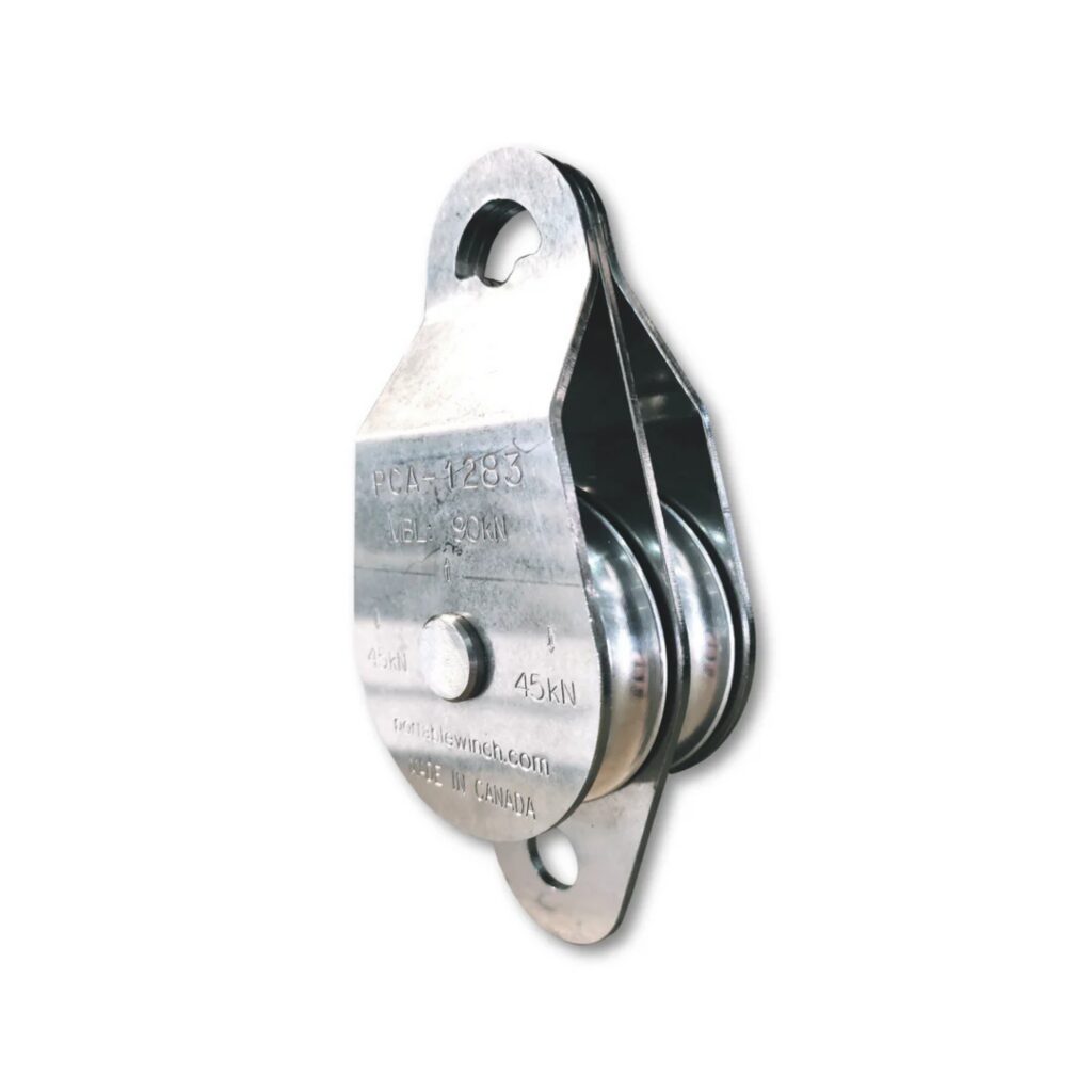 Portable Winch PCA-1283 Poulie ouvrante double 76 mm