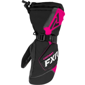 FXR Snowmobile Womens Combat Insulated Mittens Gloves Black/Fuchsia
