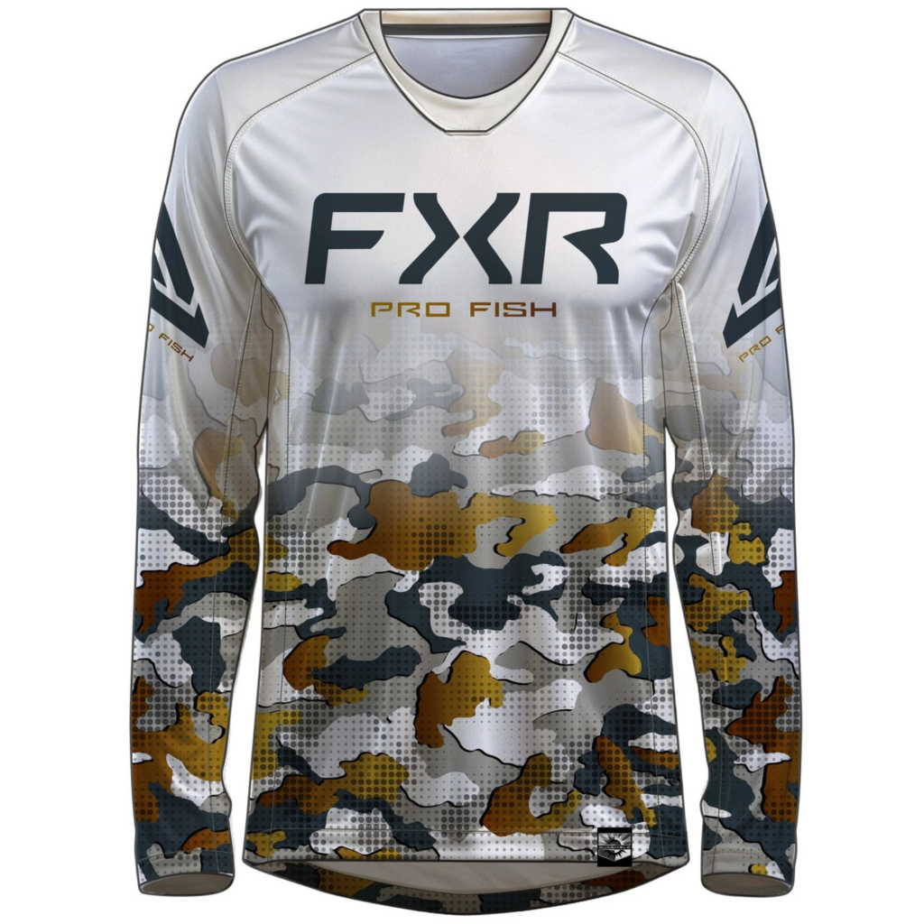 FXR – DERBY DRIFT CAMO AIR UPF LONGSLEEVE – WHITE/KASH