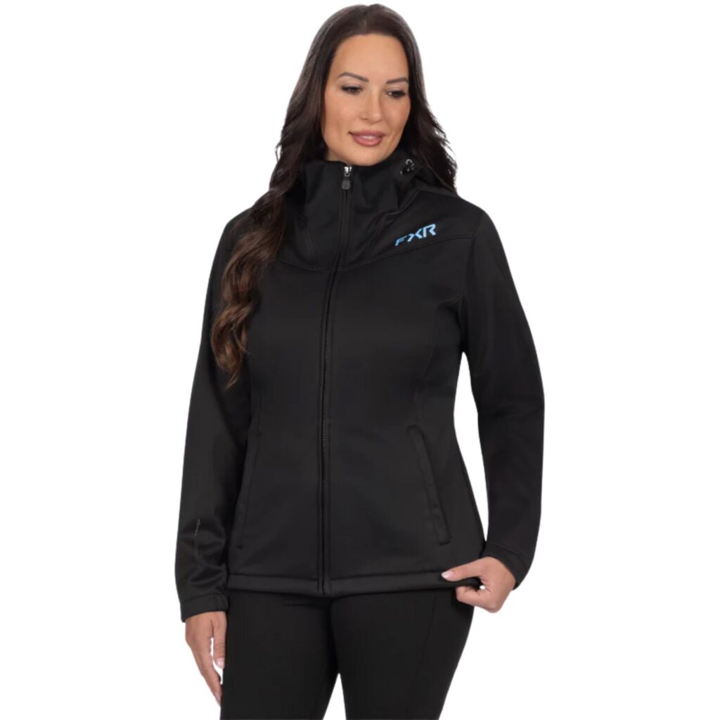 FXR – HYDROGEN SOFTSHELL JACKET – BLACK/MAUI BLUE