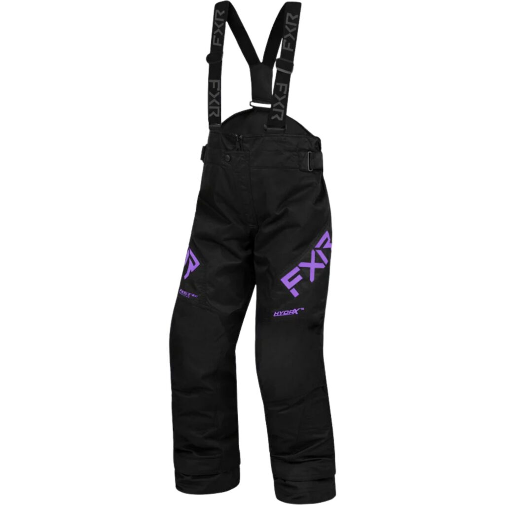 FXR – PANTALON ENFANT CLUTCH F.A.S.T. NOIR/AMETHYST – 10 ANS
