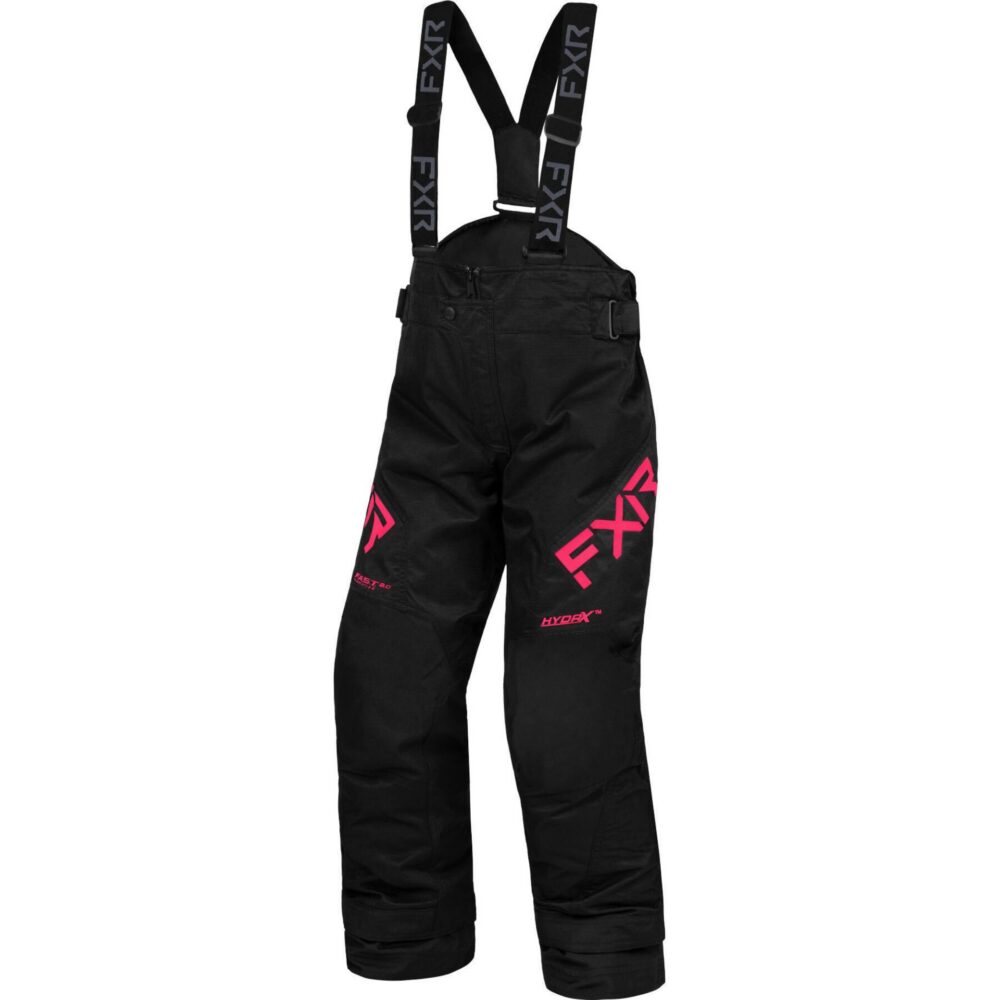 FXR – PANTALON ENFANT CLUTCH F.A.S.T. NOIR/RAZZ – 10 ANS