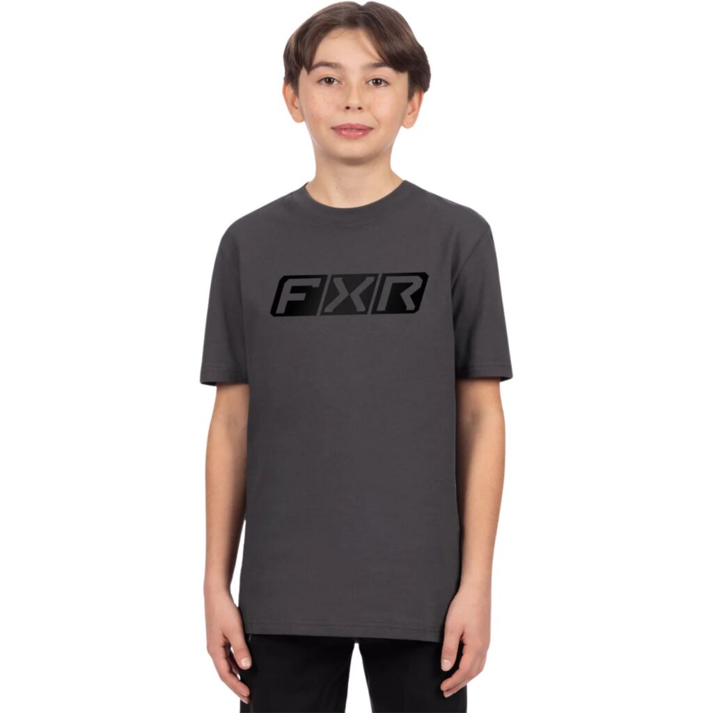 FXR – T-SHIRT PIT BOARD PREMIUM JEUNESSE – ASPHALT HEATHER/BLACK