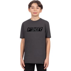 FXR – T-SHIRT PIT BOARD PREMIUM JEUNESSE – ASPHALT HEATHER/BLACK