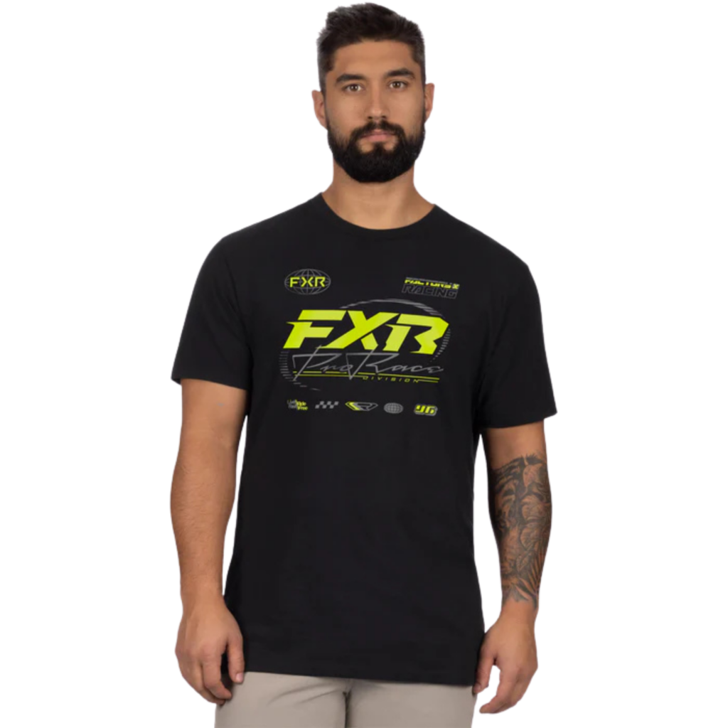 FXR – T-SHIRT RACE DIVISION – BLACK/HIVIS