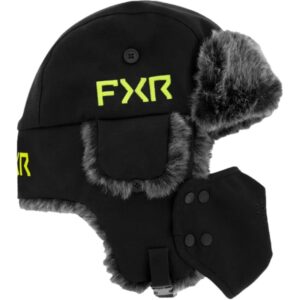 FXR – TRAPPER HAT BLACK/YELLOW YOUTH