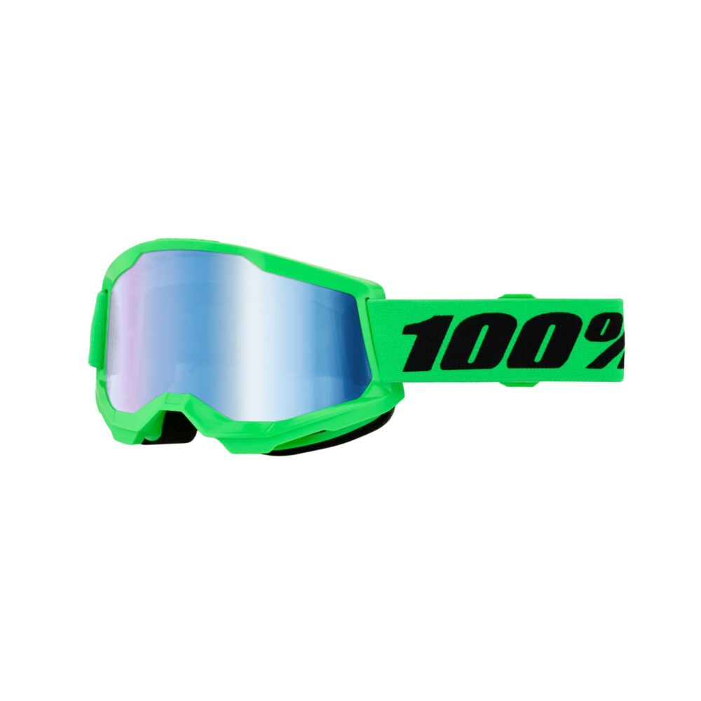 100% – LUNETTES STRATA 2 – NEON GREEN / MIROIR BLEU