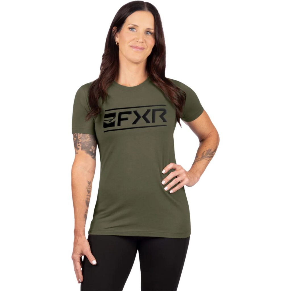 T-SHIRT FXR VICTORY PREMIUM FEMME ARMY/BLACK
