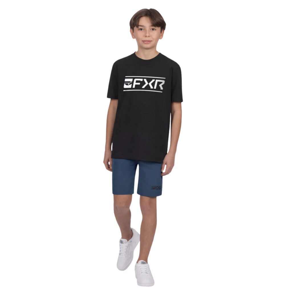 T-SHIRT FXR VICTORY PREMIUM JEUNE BLACK/WHITE