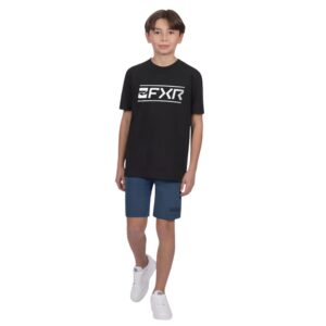 T-SHIRT FXR VICTORY PREMIUM JEUNE BLACK/WHITE
