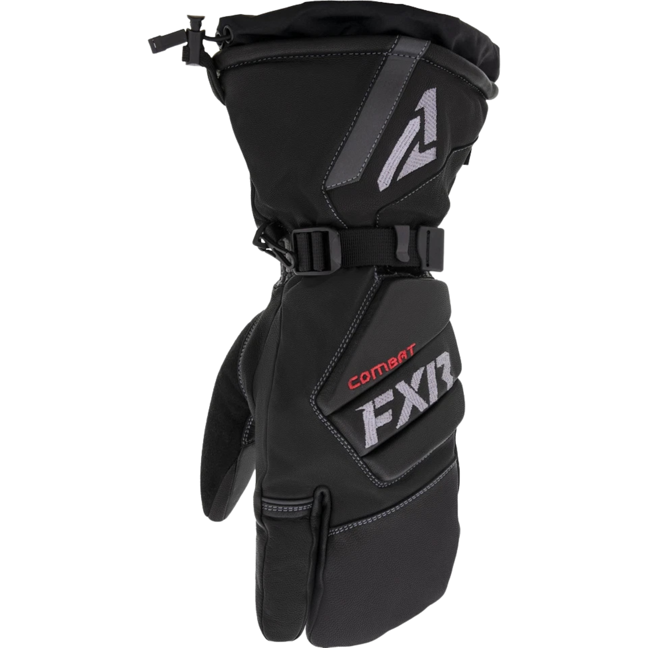 XR Mens Leather Index Insulated Snowmobile Mittens Black