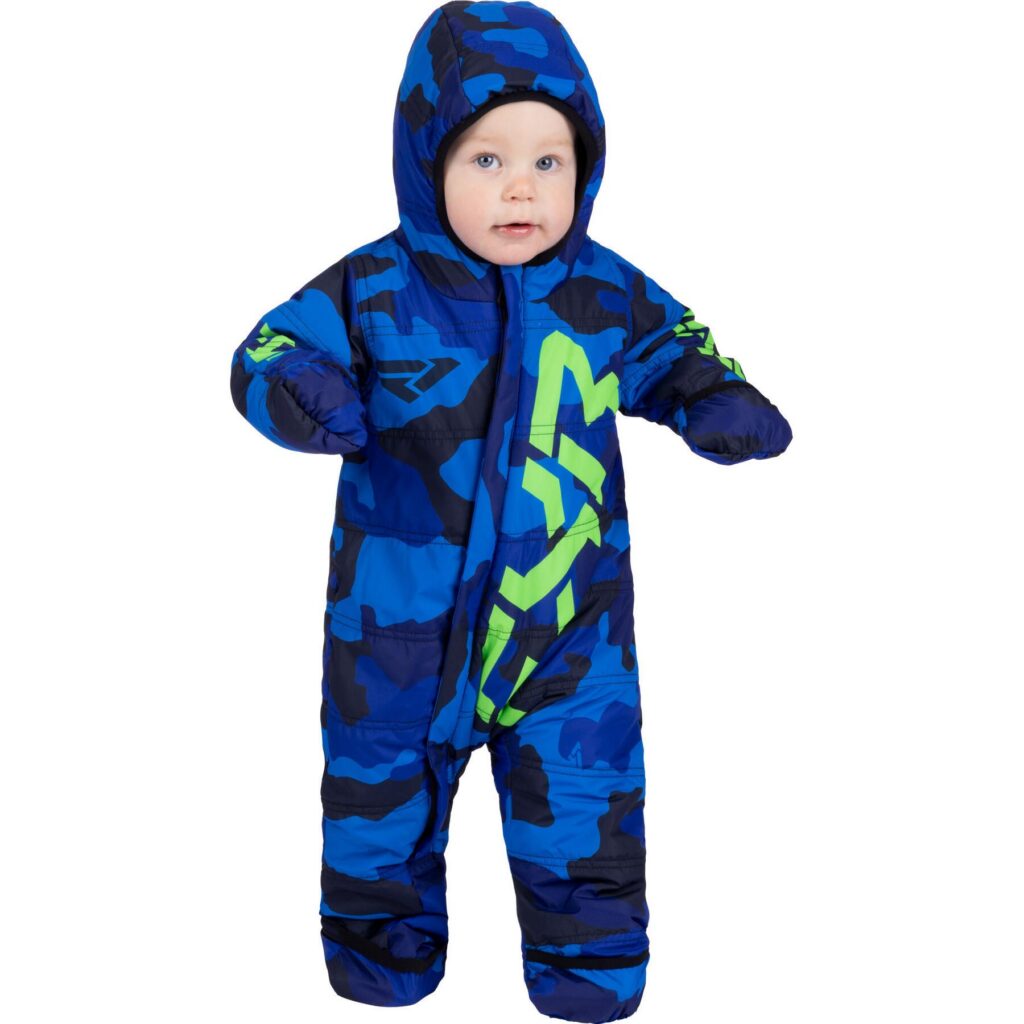 FXR – SNOWSUIT CX BLUE CAMO/LIME – 12-18 MOIS