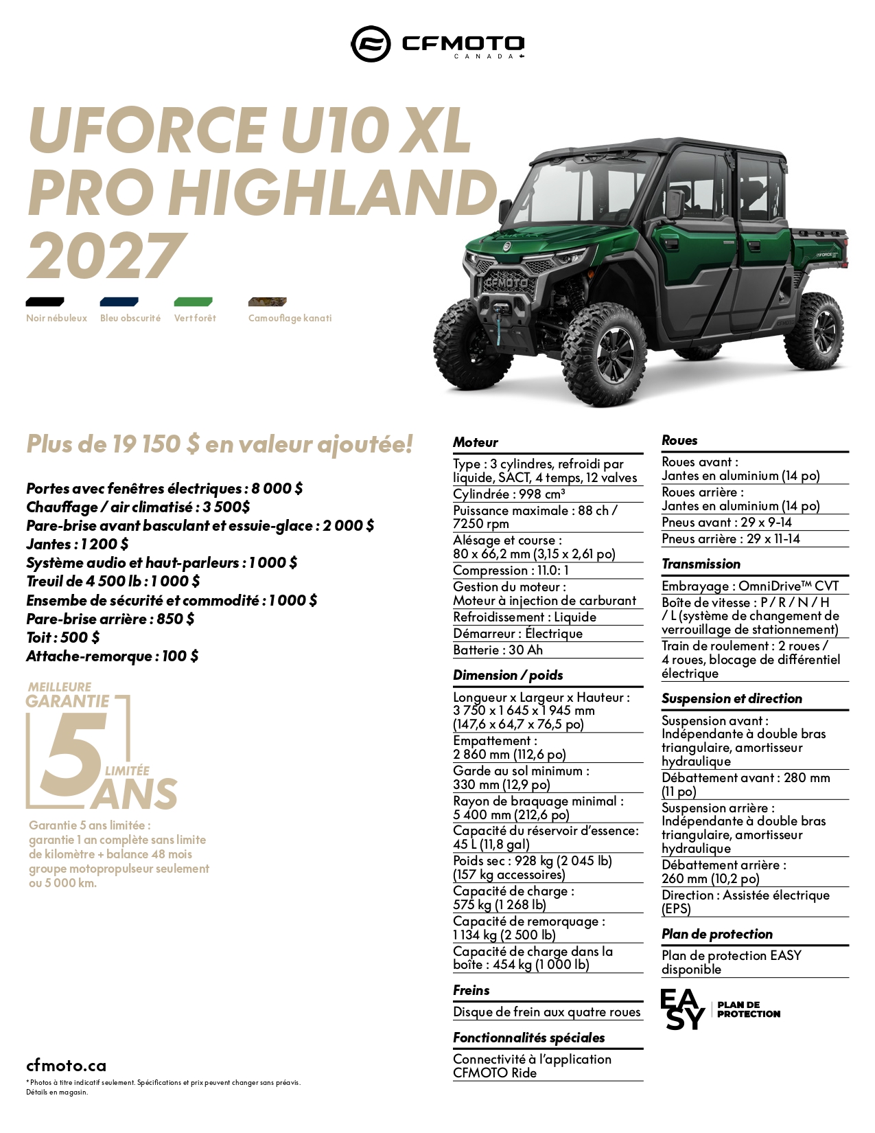 UFORCE U10 XL PRO HIGHLAND - NOIR - 2027 – Image 3